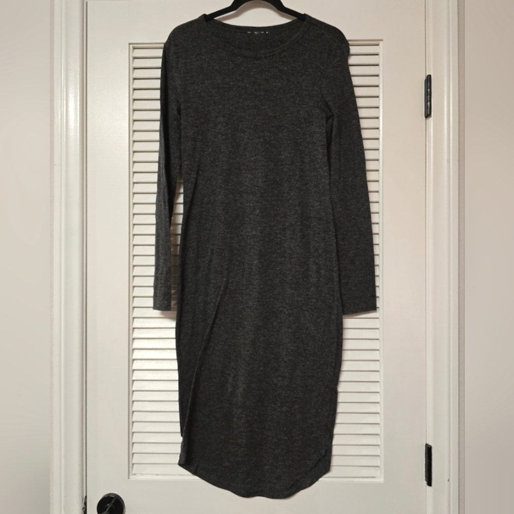 Grey Lightweight Long-Sleeve Dress